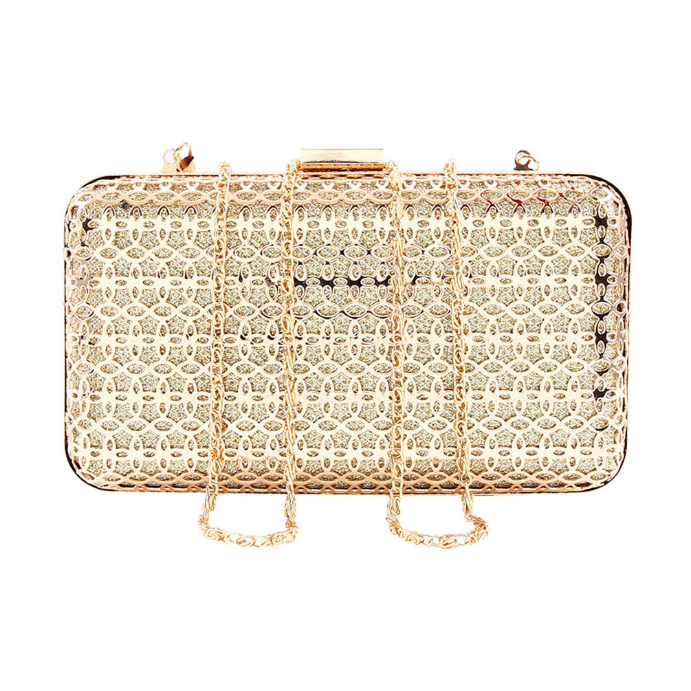 Gold Laser-Cut Clutch