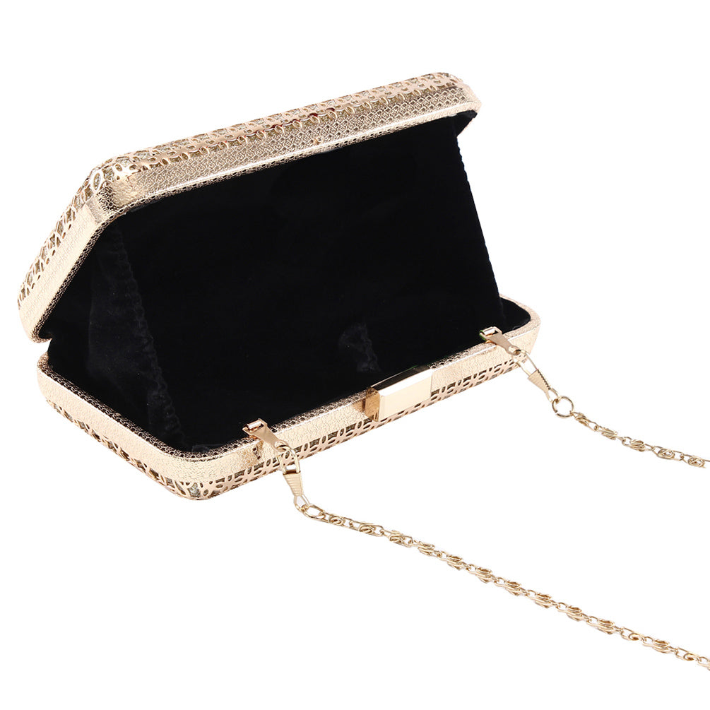 Gold Laser-Cut Clutch