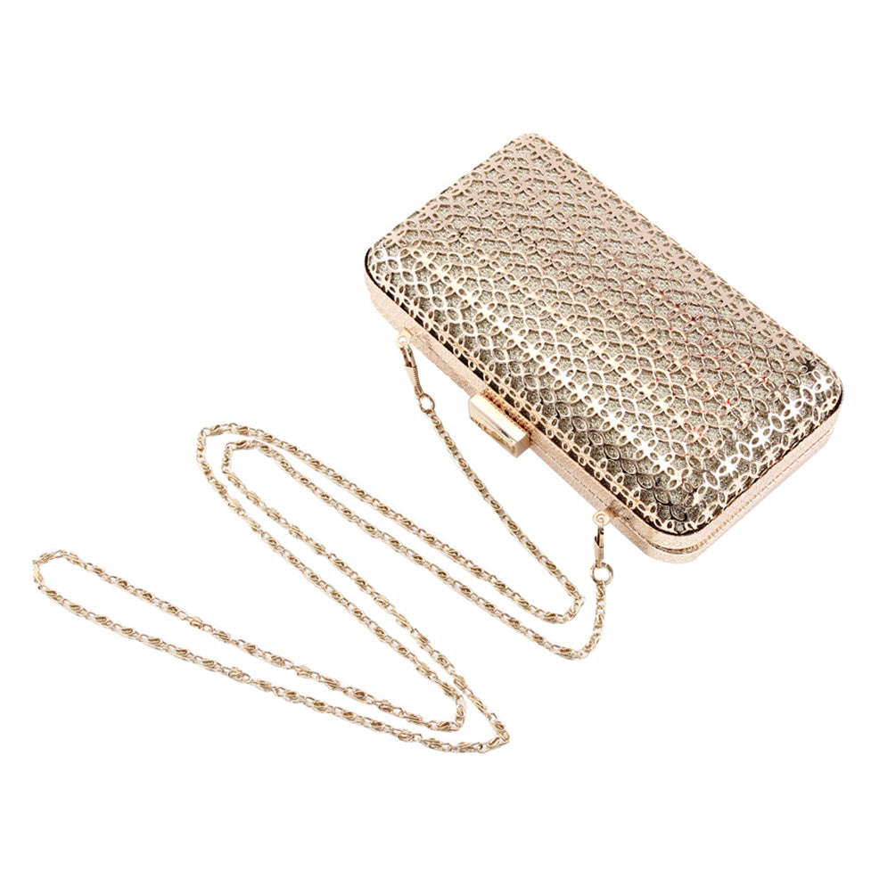 Gold Laser-Cut Clutch