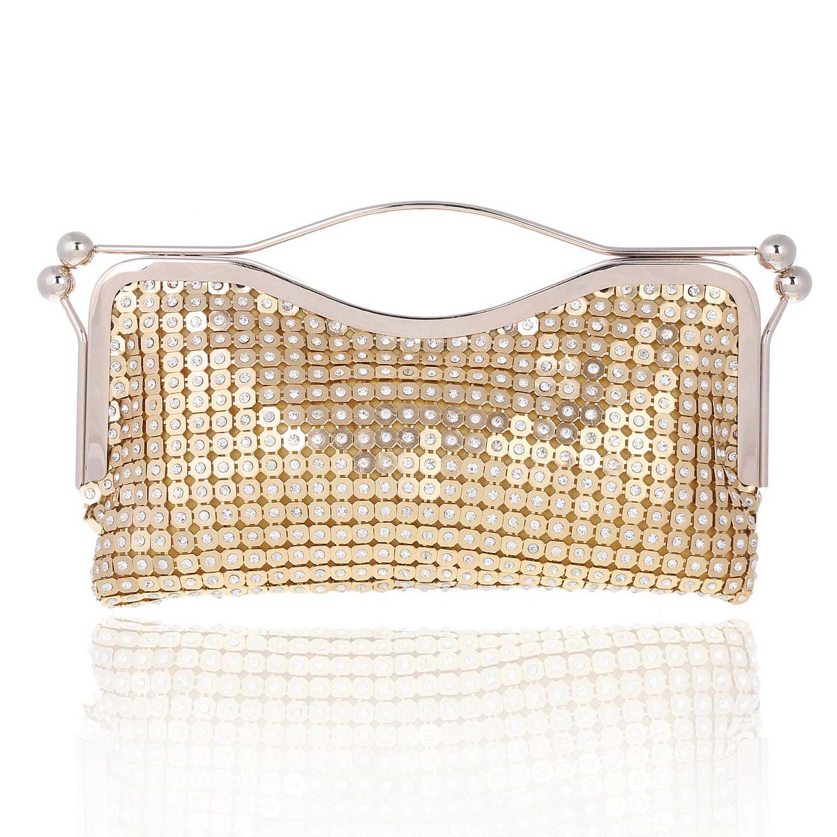 Diamond-Encrusted Clutch with Handle