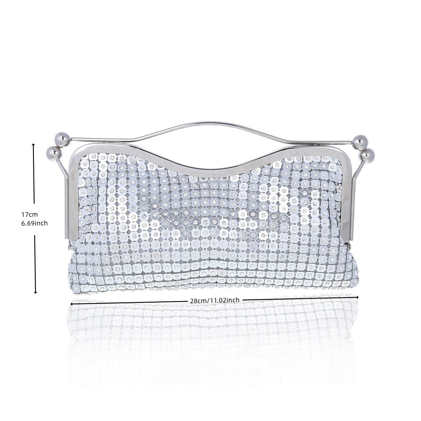 Diamond-Encrusted Clutch with Handle