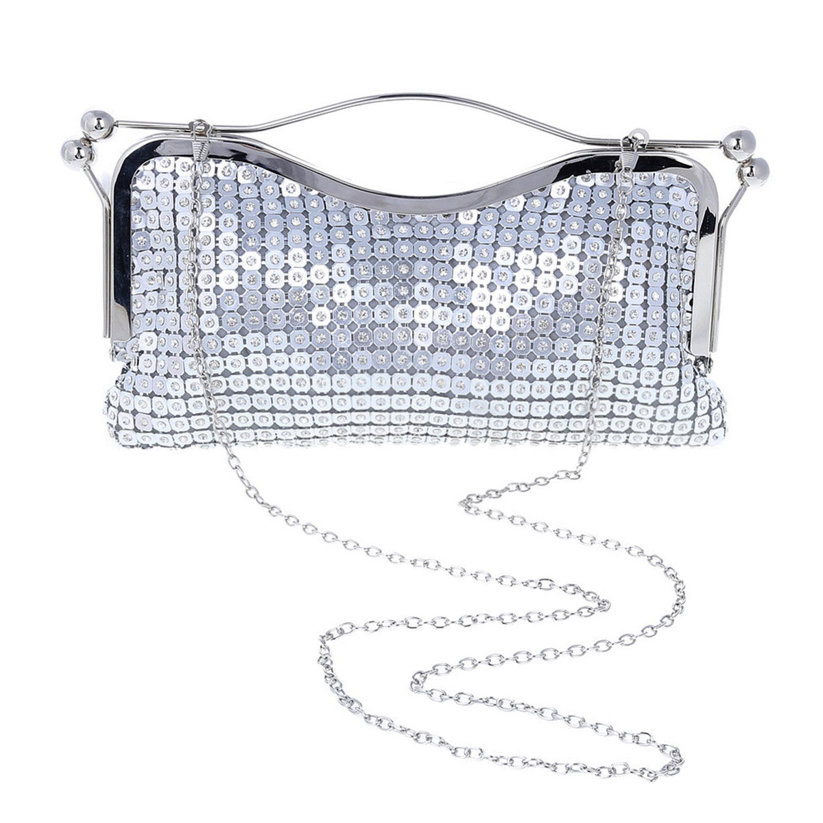 Diamond-Encrusted Clutch with Handle
