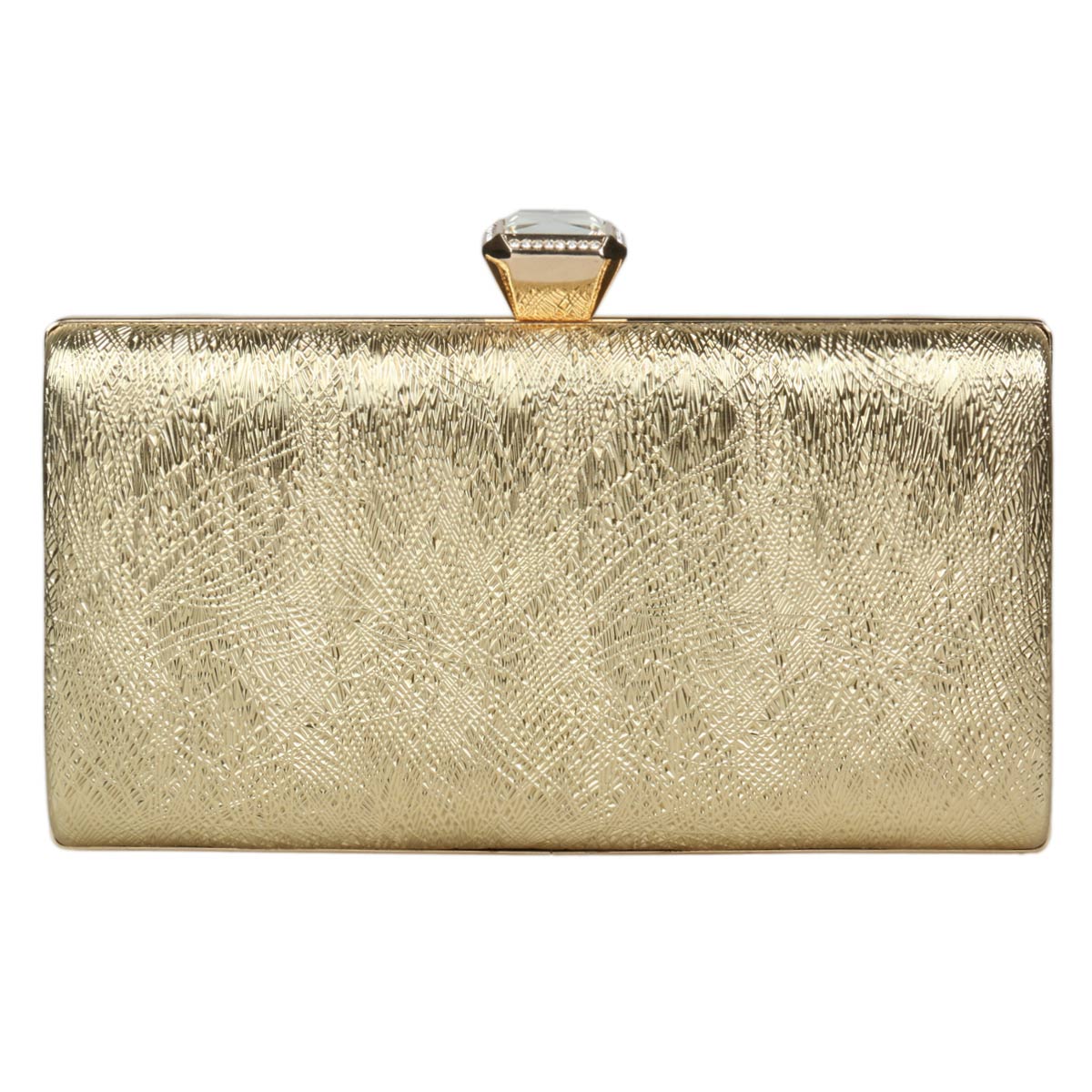 Metallic Evening Clutch Compact Party Purse for Women