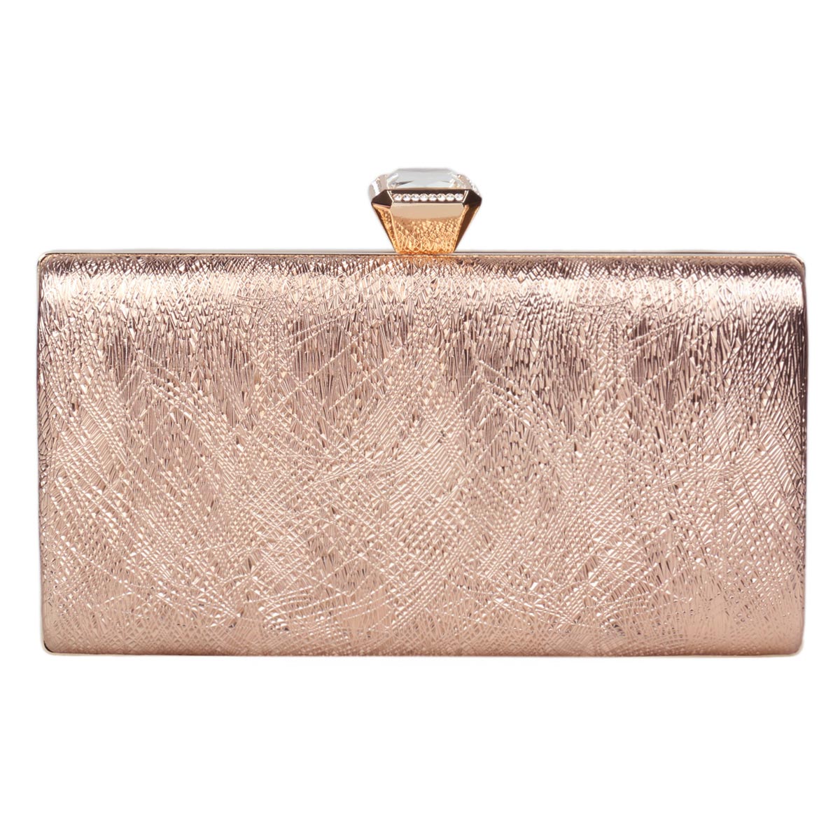 Metallic Evening Clutch Compact Party Purse for Women