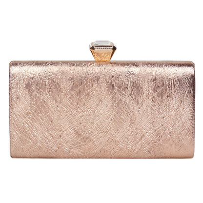 Metallic Evening Clutch Compact Party Purse for Women