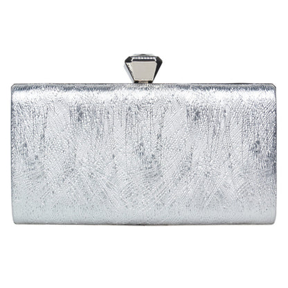 Metallic Evening Clutch Compact Party Purse for Women