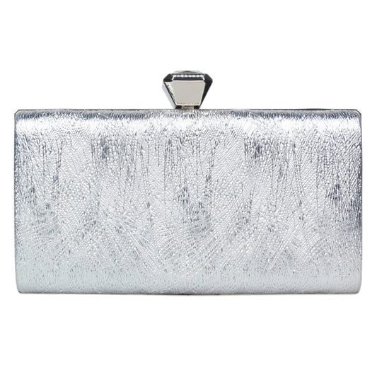 Metallic Evening Clutch Compact Party Purse for Women