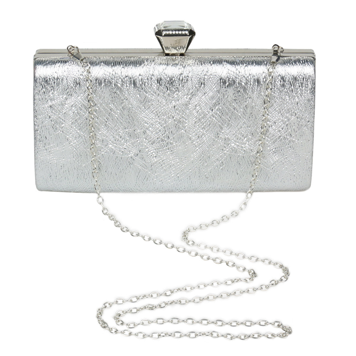 Metallic Evening Clutch Compact Party Purse for Women