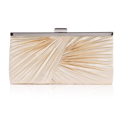 Satin Pleated Clutch