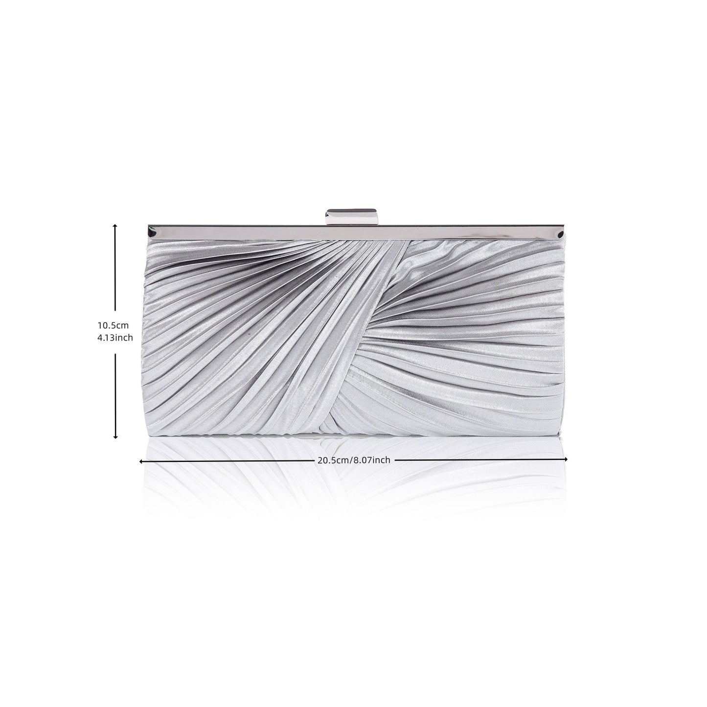 Satin Pleated Clutch