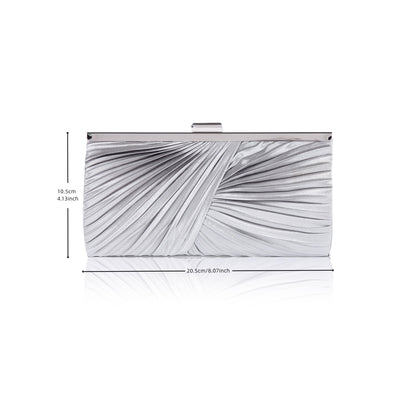 Satin Pleated Clutch