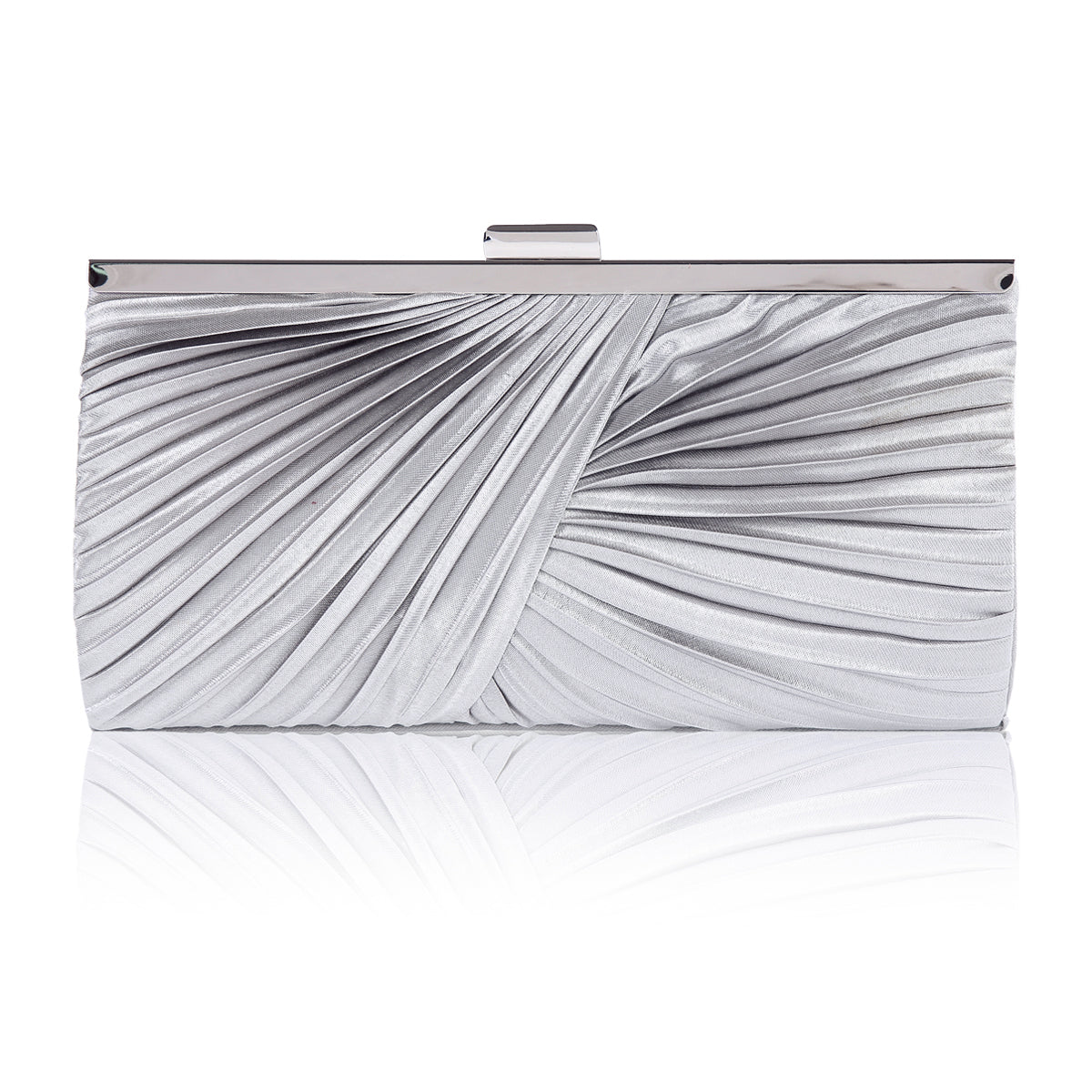 Satin Pleated Clutch