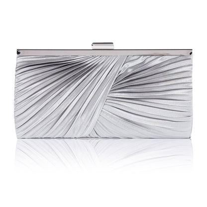 Satin Pleated Clutch