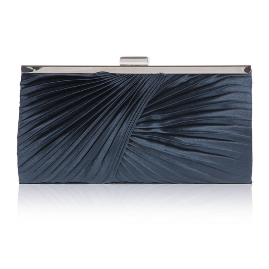 Satin Pleated Clutch