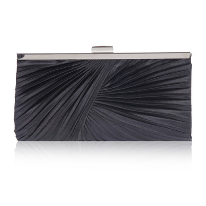 Satin Pleated Clutch