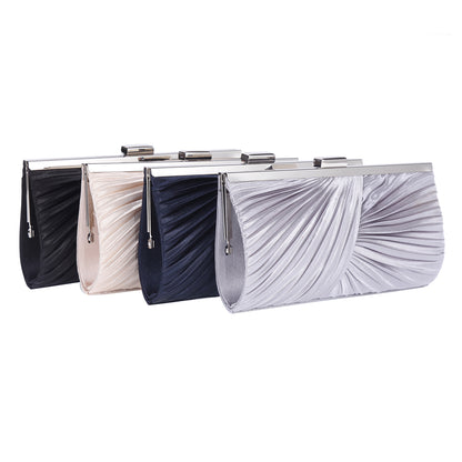 Satin Pleated Clutch
