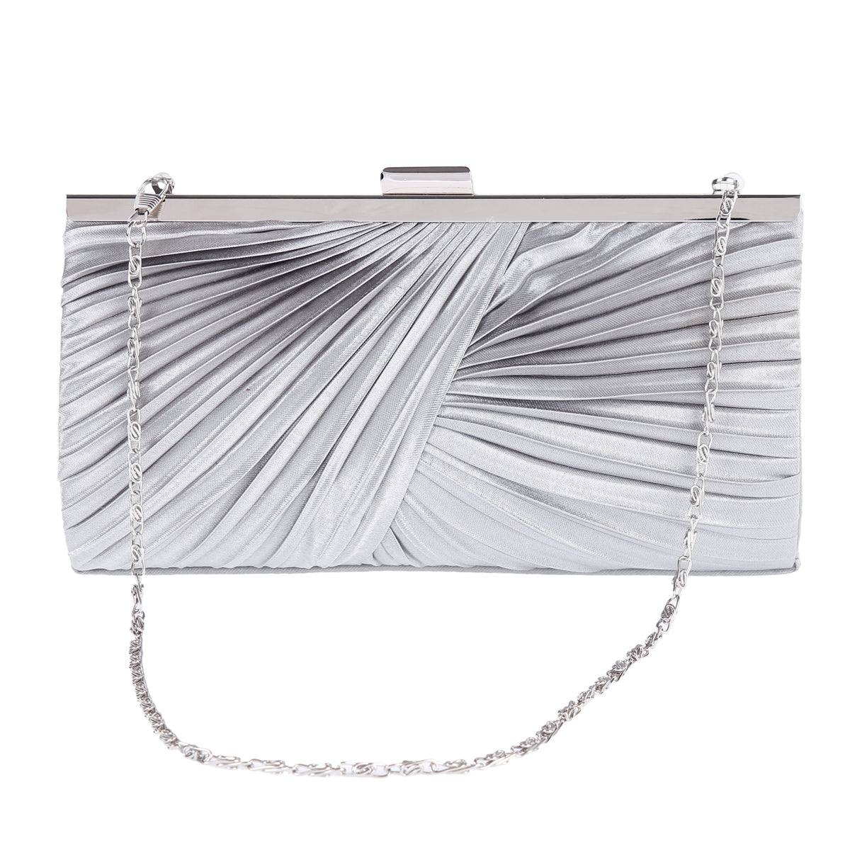 Satin Pleated Clutch