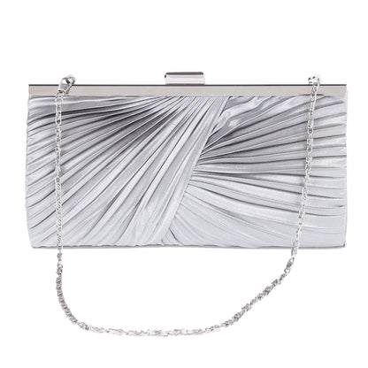 Satin Pleated Clutch