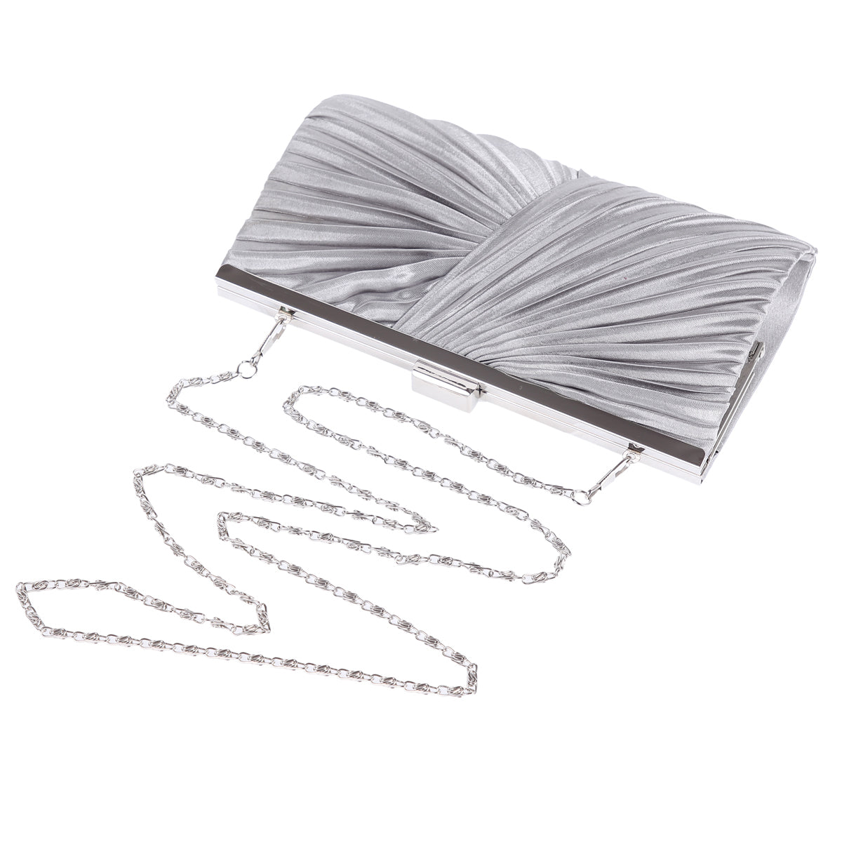 Satin Pleated Clutch