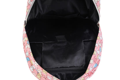 Kids Backpack - Cute Elephant Print Thick Canvas School Bag