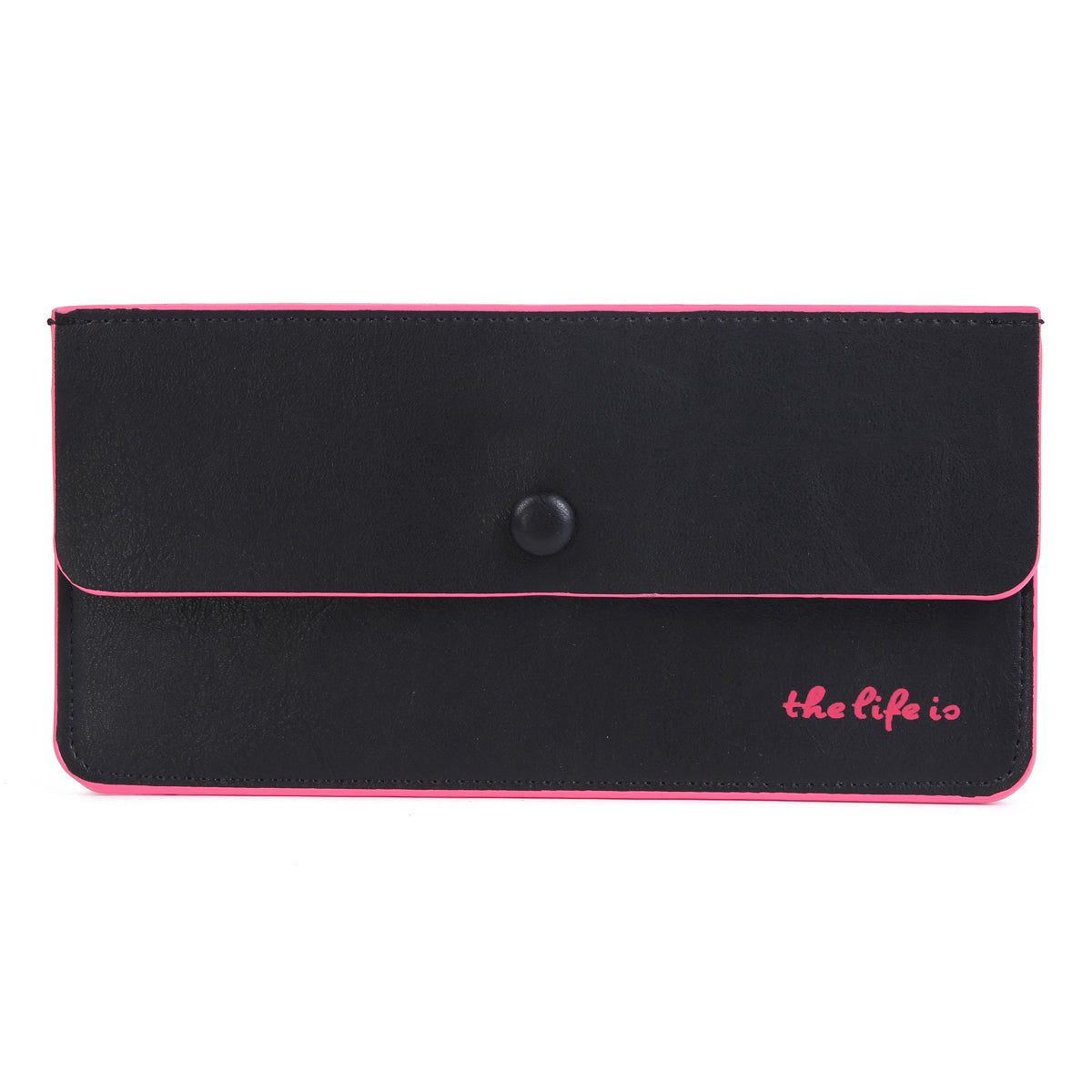 Suede PU Leather Long Wallet with Coin Pocket