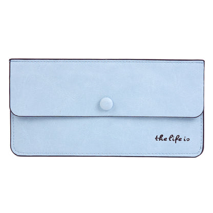 Suede PU Leather Long Wallet with Coin Pocket