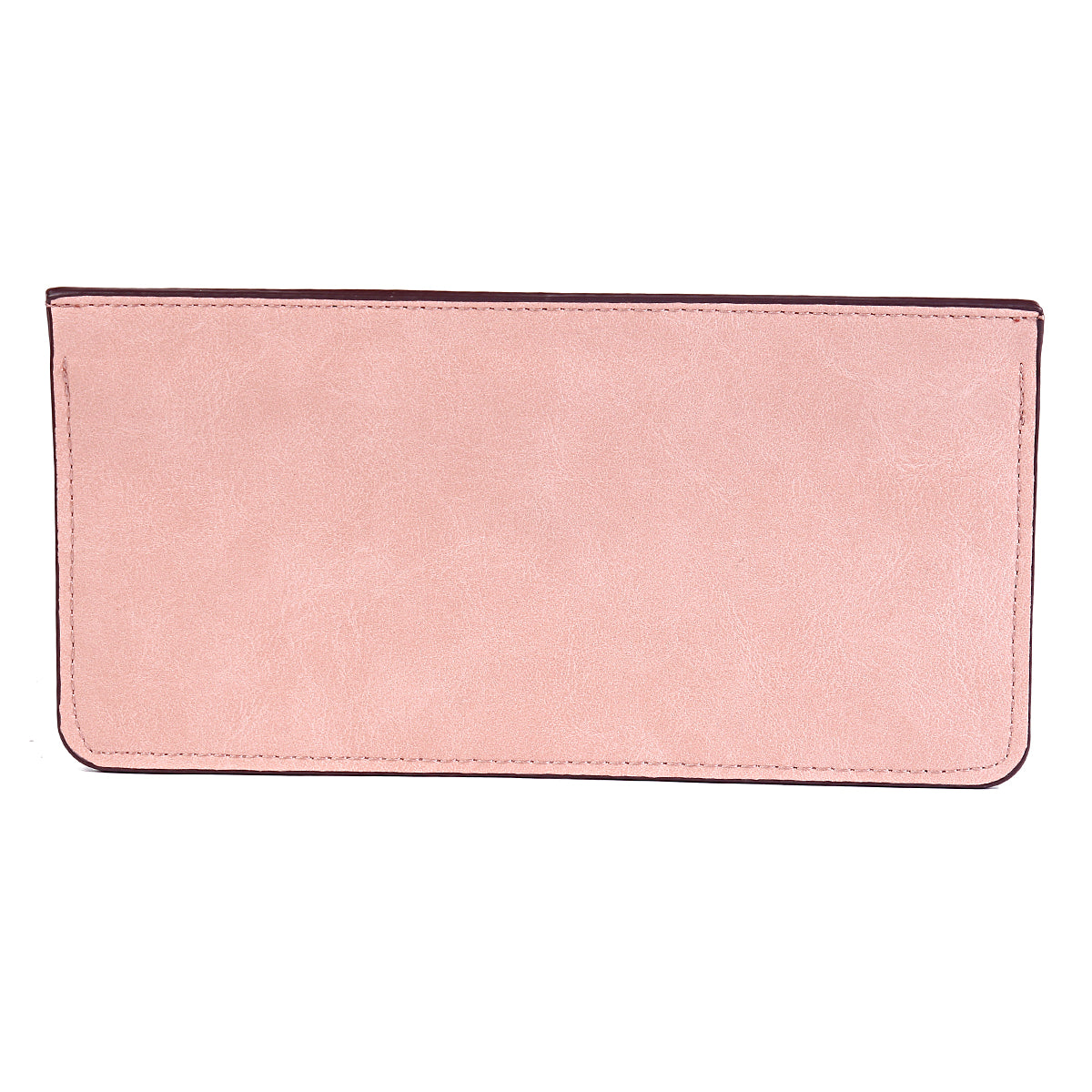 Suede PU Leather Long Wallet with Coin Pocket