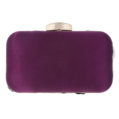 3D Floral Embroidered Clutch