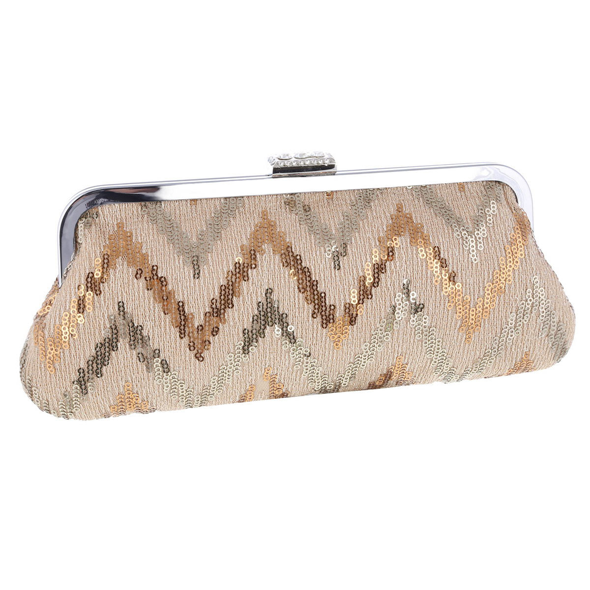Sequin Clutch with Kiss-Lock