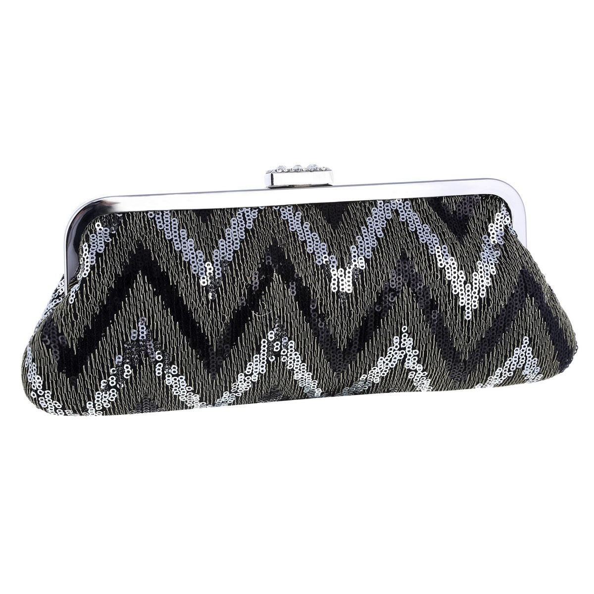 Sequin Clutch with Kiss-Lock