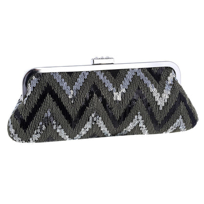 Sequin Clutch with Kiss-Lock