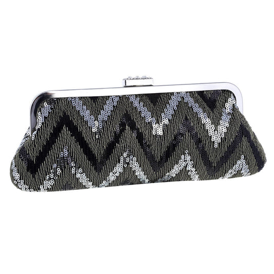 Sequin Clutch with Kiss-Lock