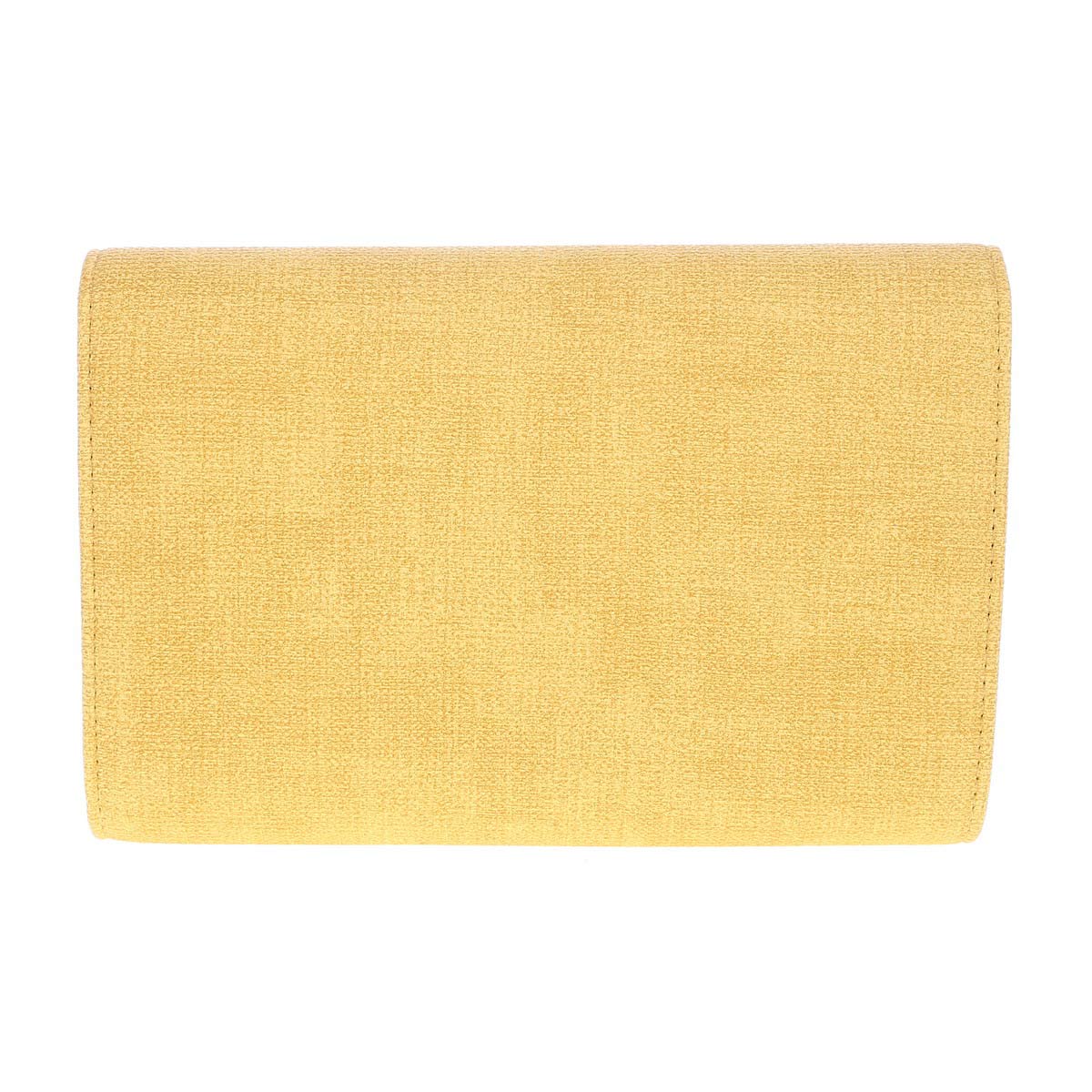 Linen-Texture Envelope Clutch