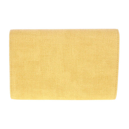 Linen-Texture Envelope Clutch