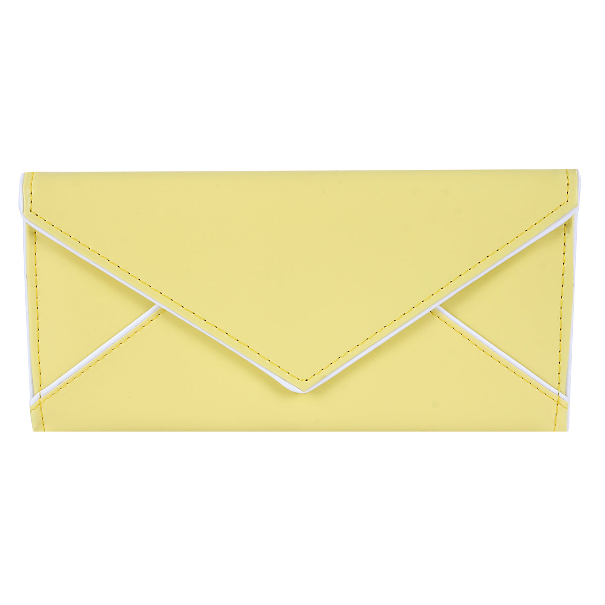 Envelope-Style PU Leather Long Wallet with Coin Pocket