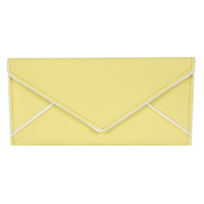 Envelope-Style PU Leather Long Wallet with Coin Pocket