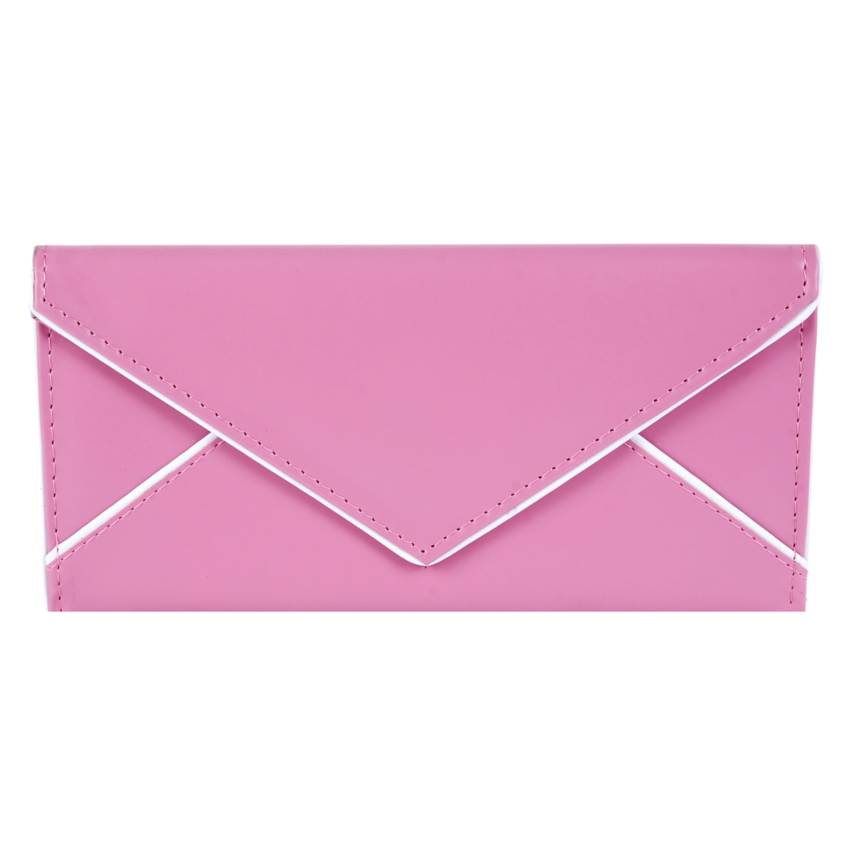 Envelope-Style PU Leather Long Wallet with Coin Pocket