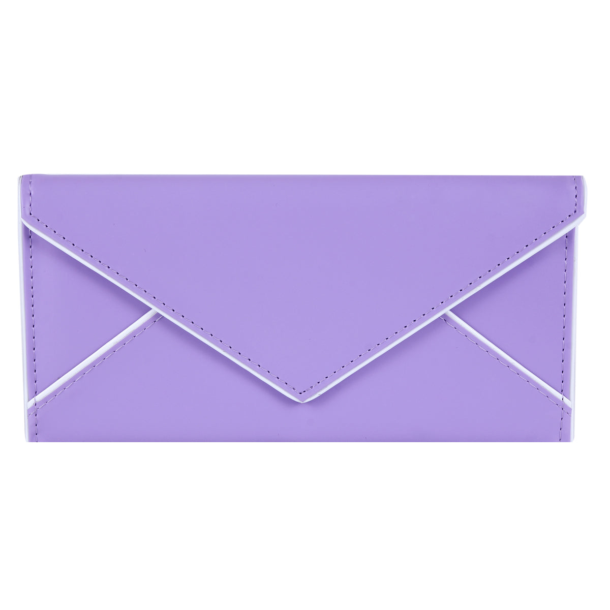 Envelope-Style PU Leather Long Wallet with Coin Pocket