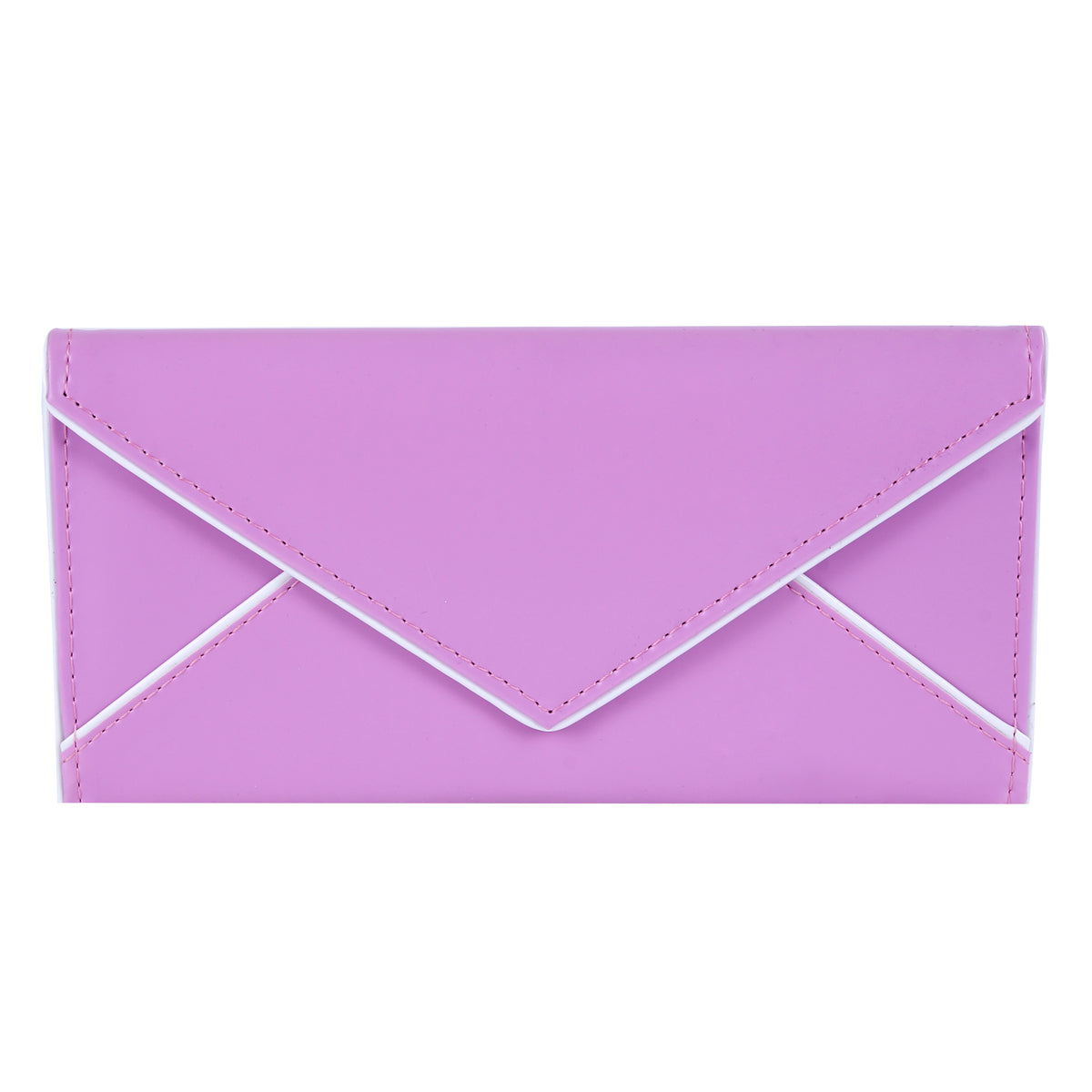 Envelope-Style PU Leather Long Wallet with Coin Pocket