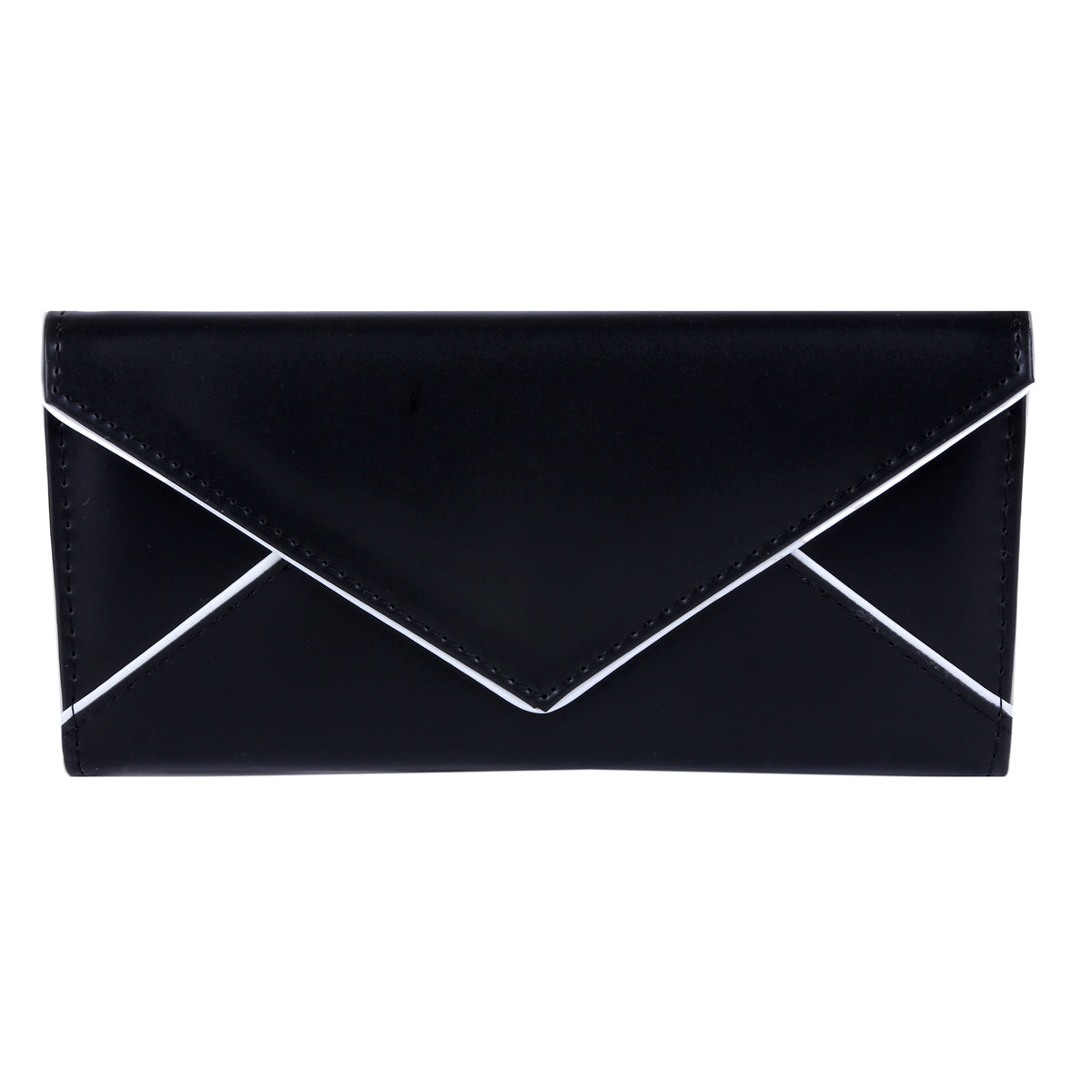 Envelope-Style PU Leather Long Wallet with Coin Pocket