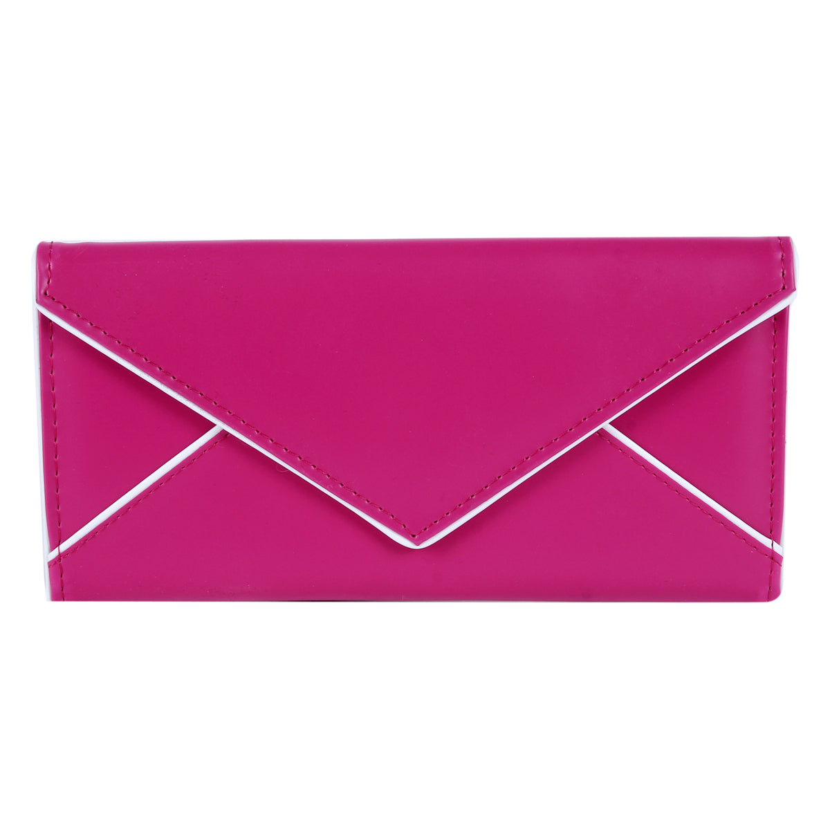 Envelope-Style PU Leather Long Wallet with Coin Pocket