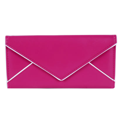 Envelope-Style PU Leather Long Wallet with Coin Pocket