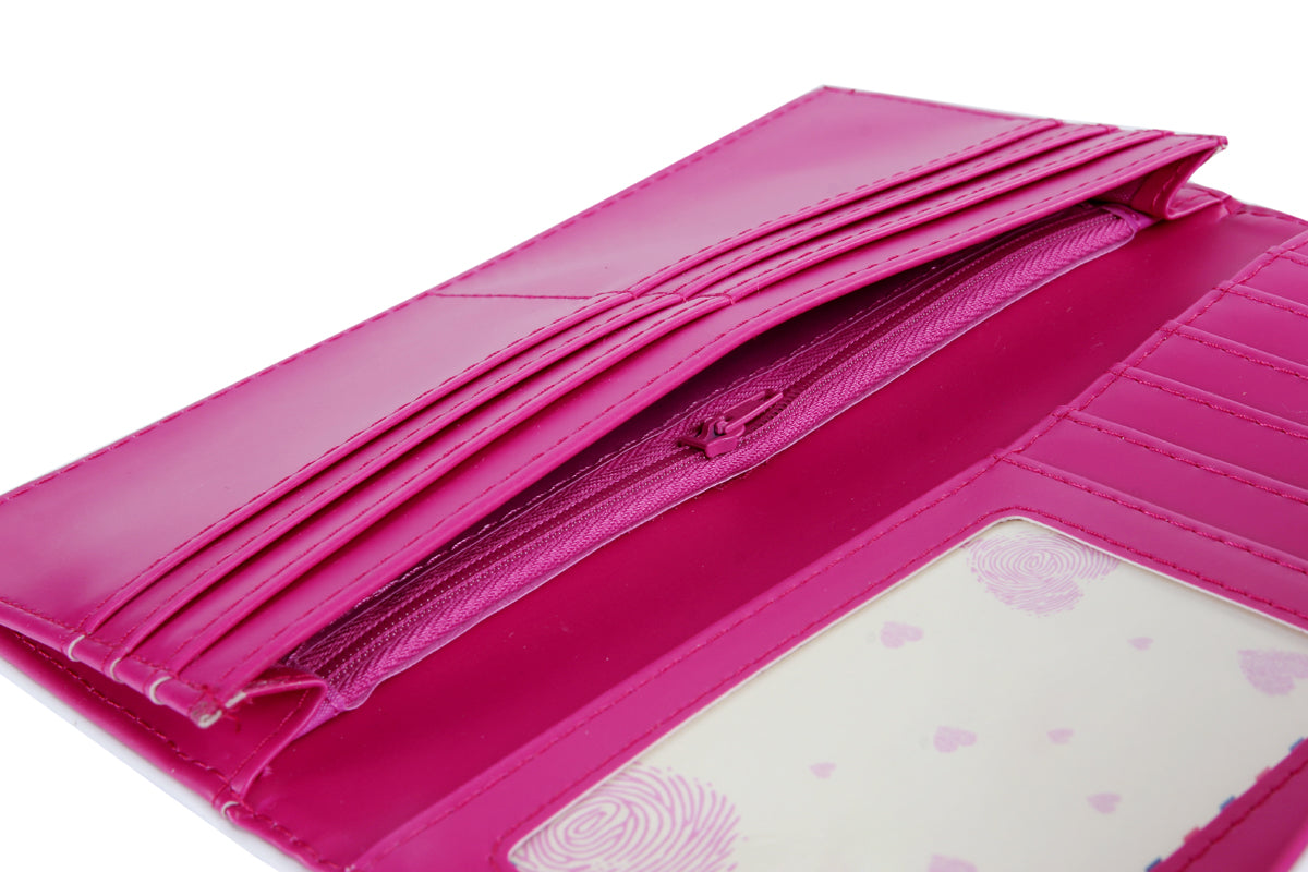 Envelope-Style PU Leather Long Wallet with Coin Pocket