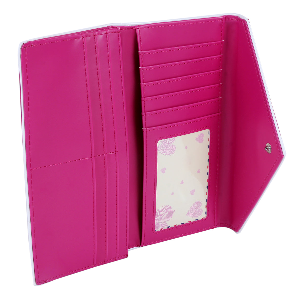 Envelope-Style PU Leather Long Wallet with Coin Pocket