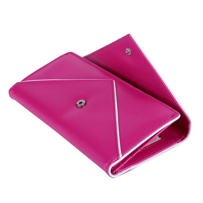 Envelope-Style PU Leather Long Wallet with Coin Pocket