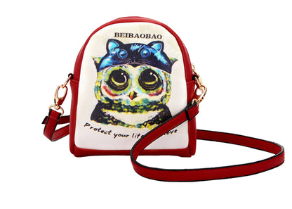 Cute Owl Print Crossbody Bag