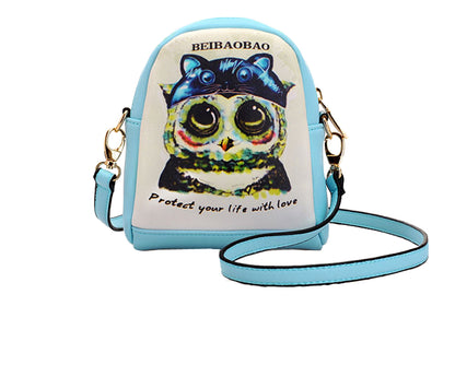 Cute Owl Print Crossbody Bag