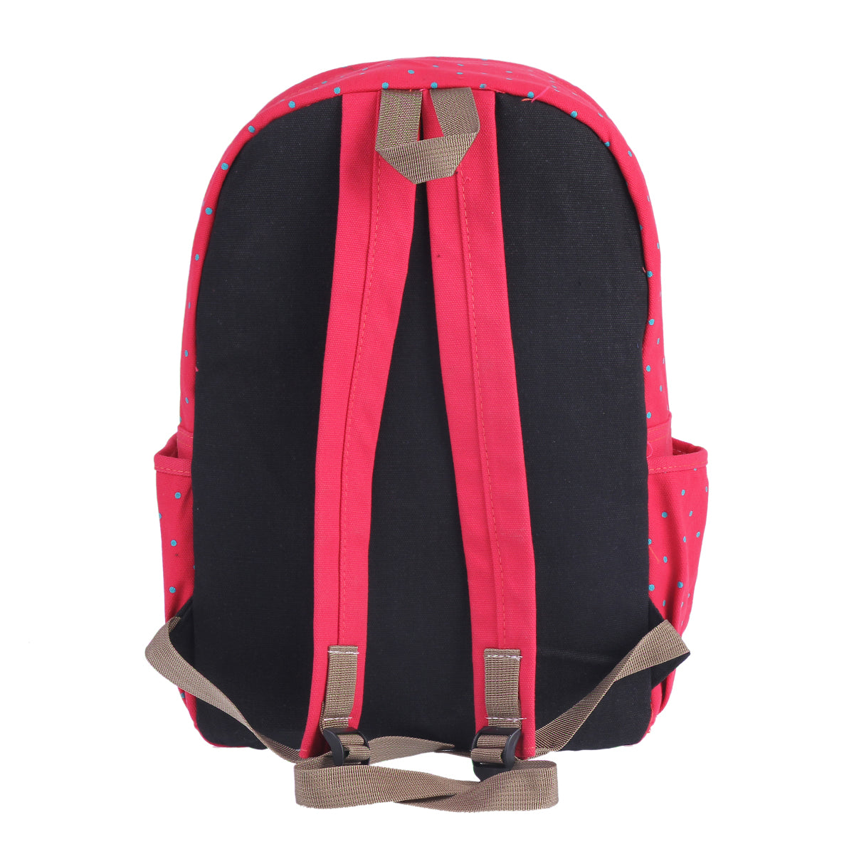 Polka Dot Bow Canvas Backpack