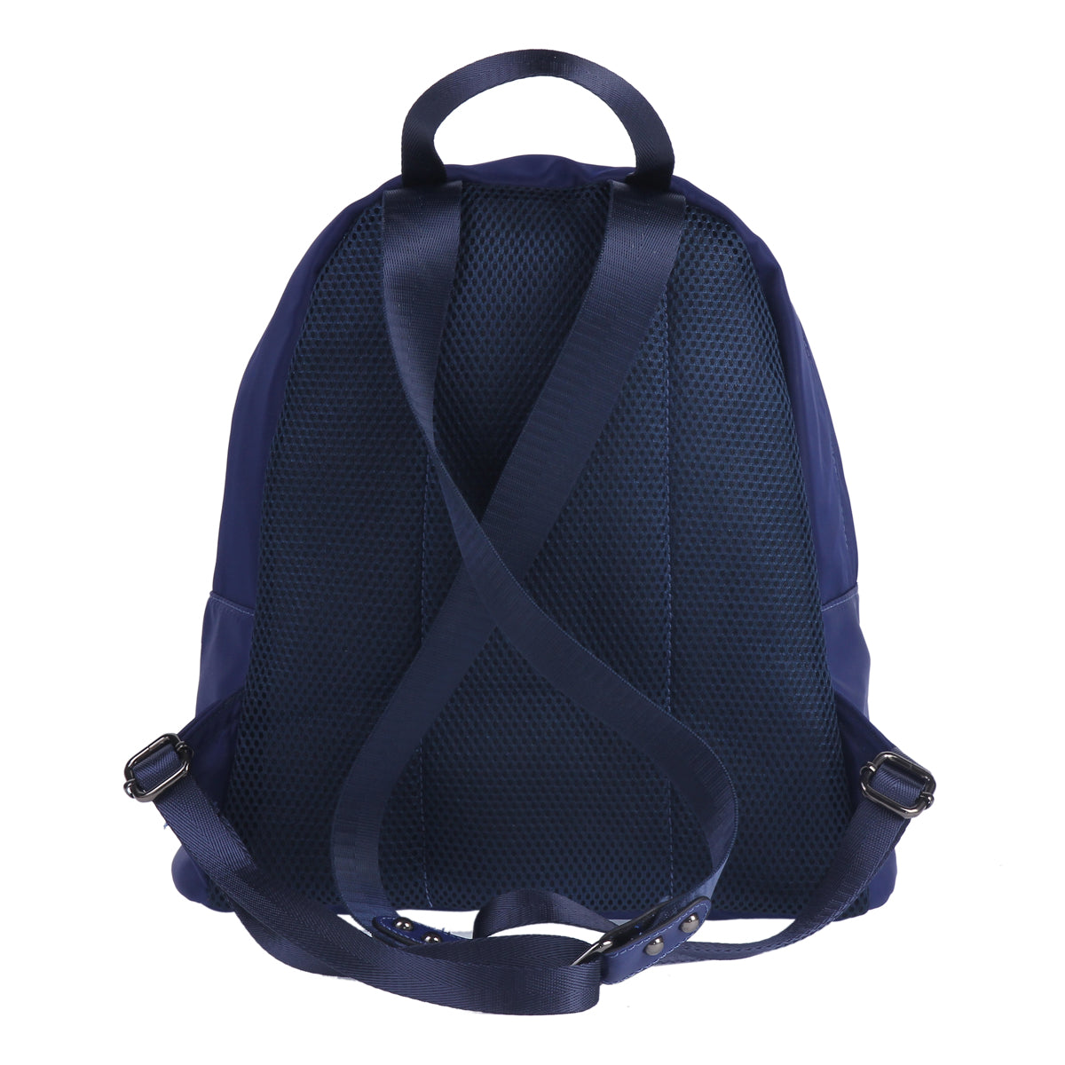 Fuzzy Accent Nylon Backpack