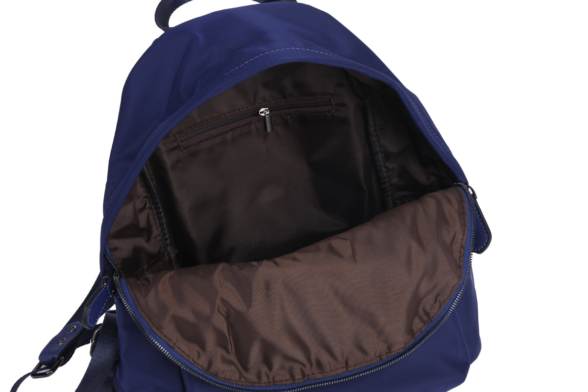 Fuzzy Accent Nylon Backpack